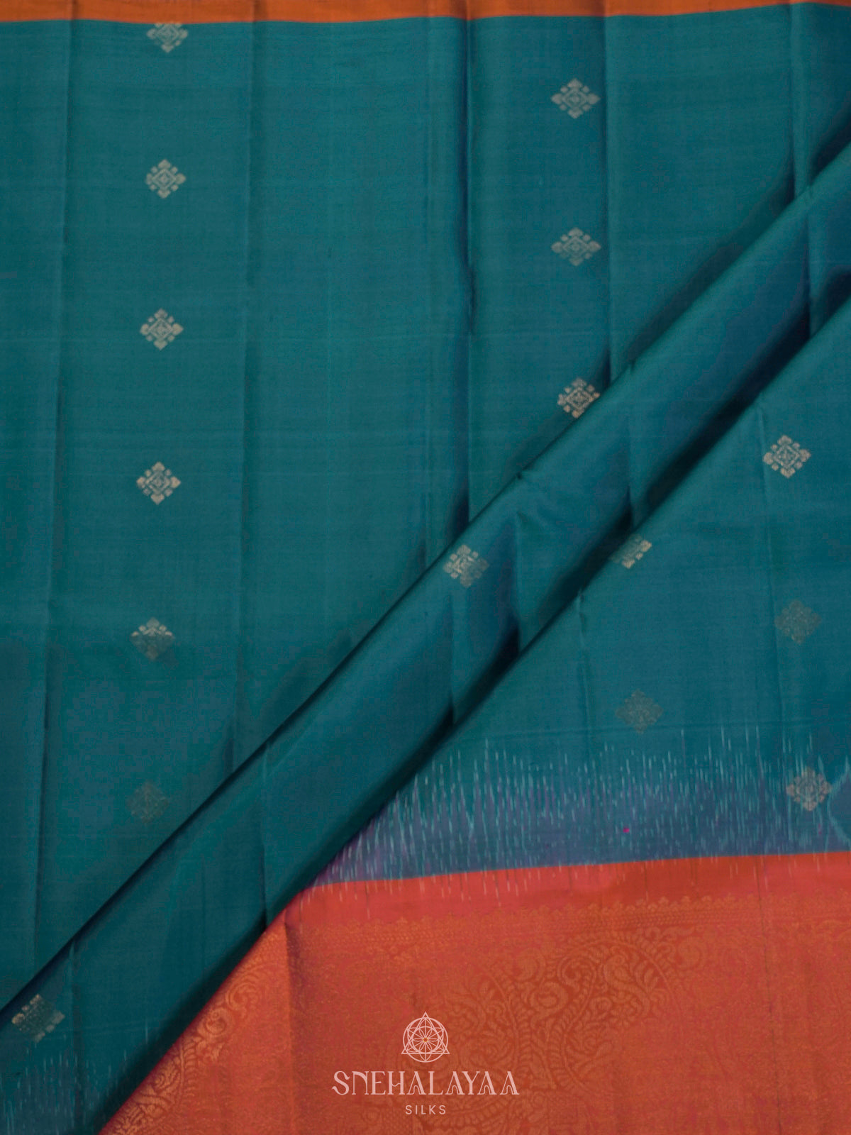 Peacock Blue Soft Silk Saree