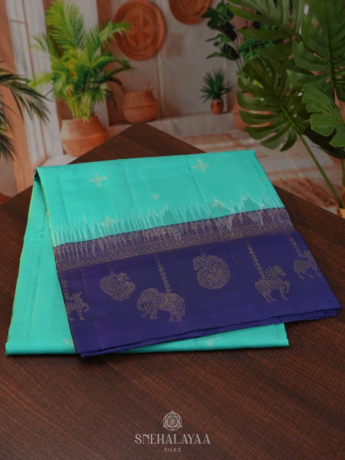 Mint Green Soft Silk Saree