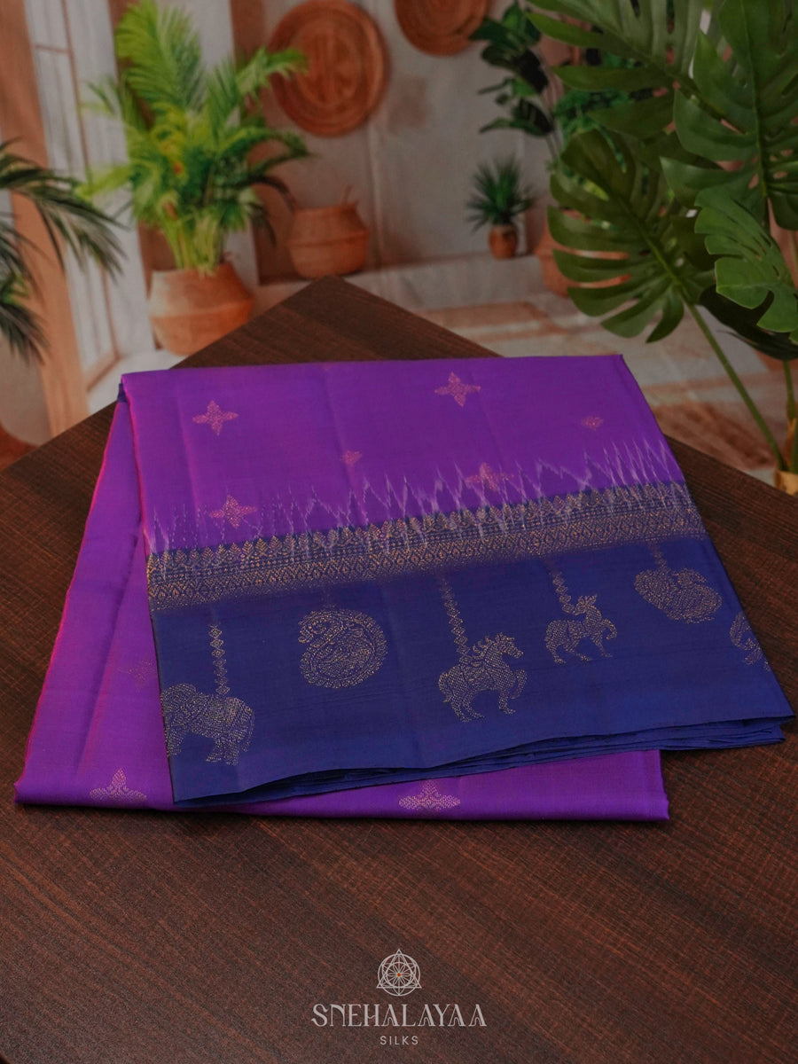Purple Soft Silk Saree