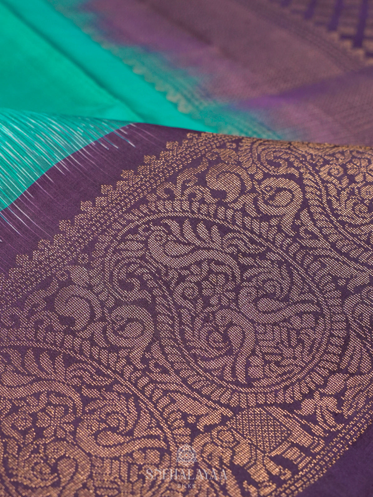 Peacock Blue Soft Silk Saree