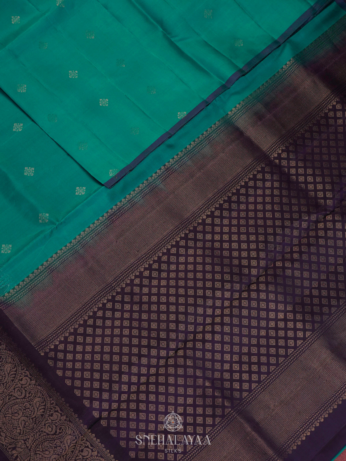 Peacock Blue Soft Silk Saree