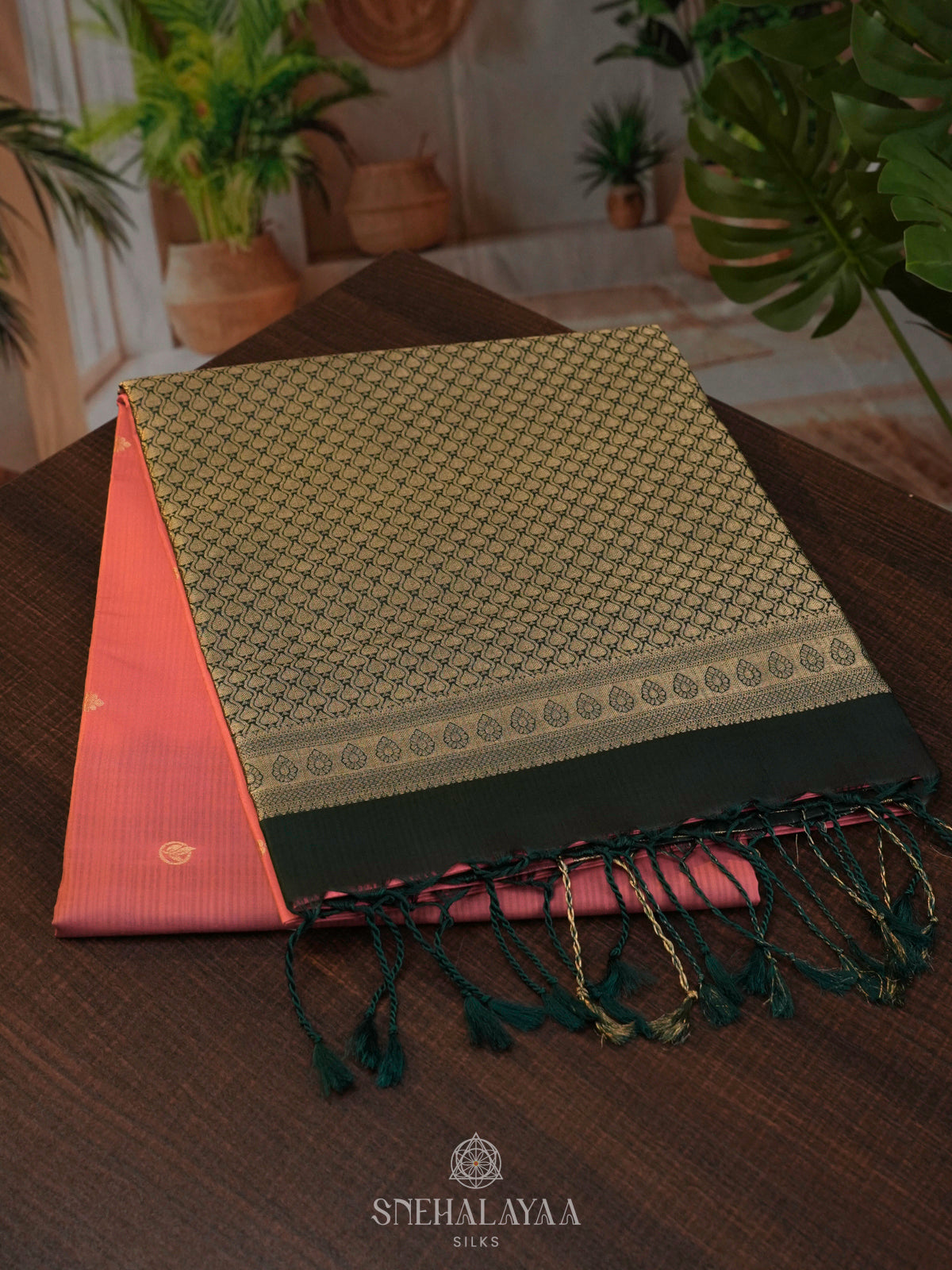 Peach Soft Silk Saree
