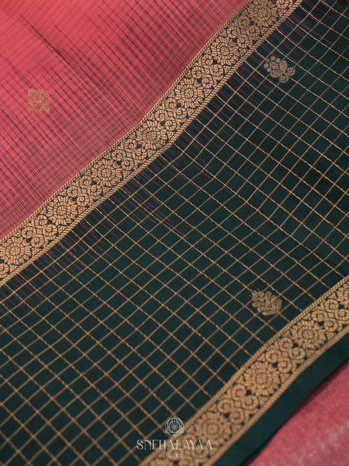 Peach Soft Silk Saree