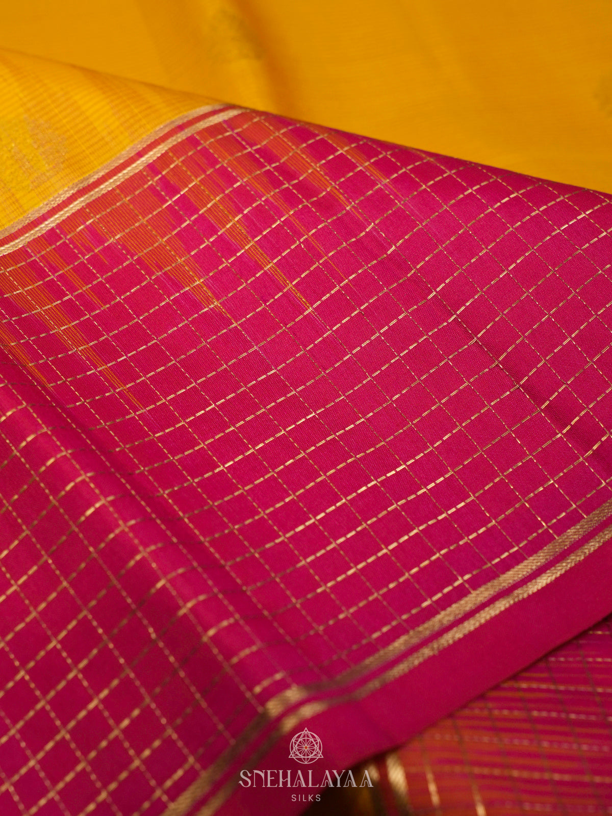 Mango Yellow Soft Silk Saree