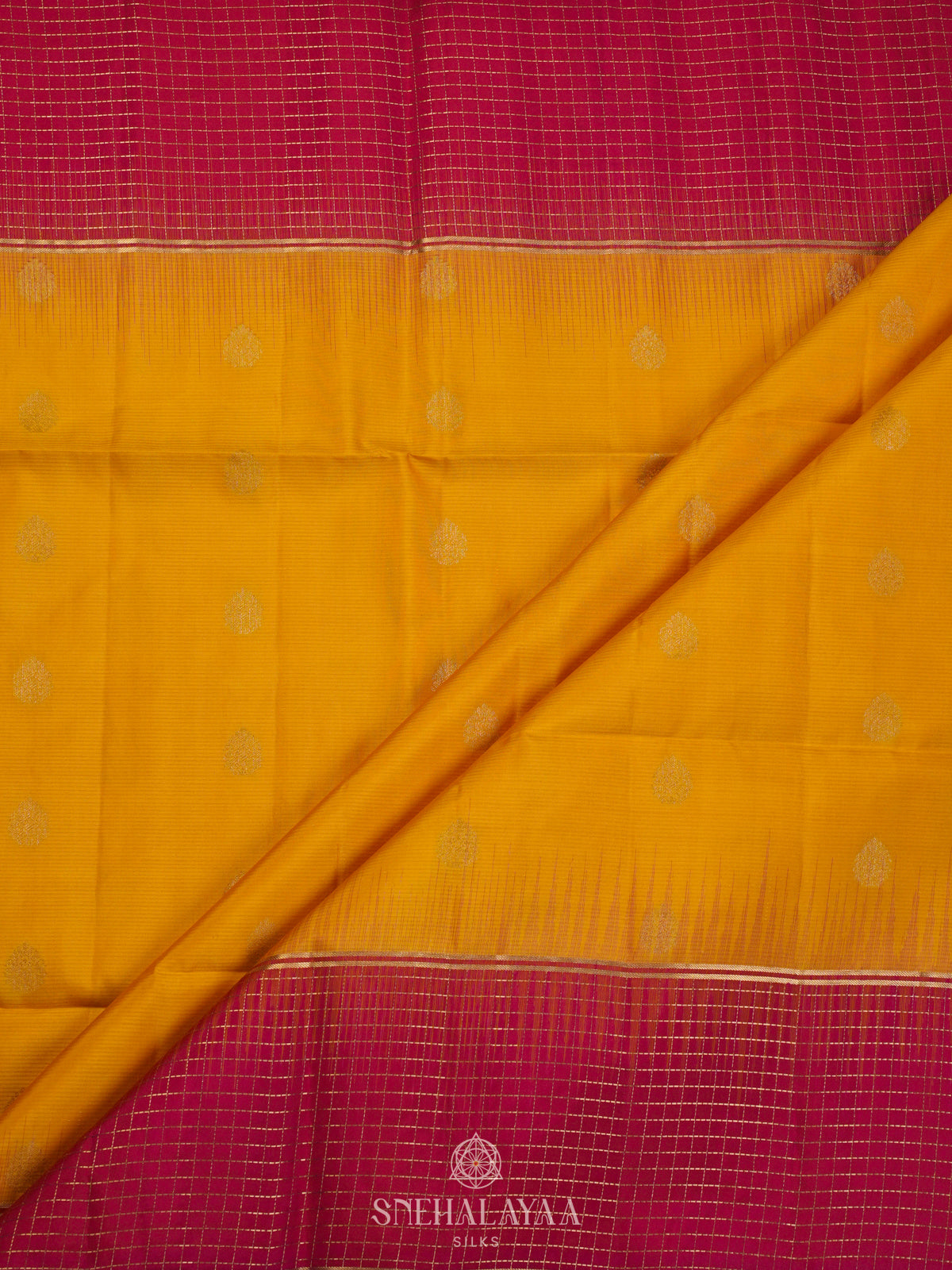 Mango Yellow Soft Silk Saree
