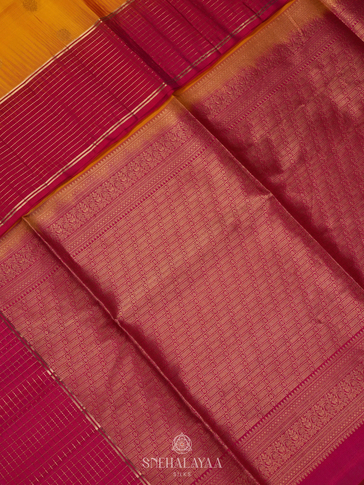 Mango Yellow Soft Silk Saree
