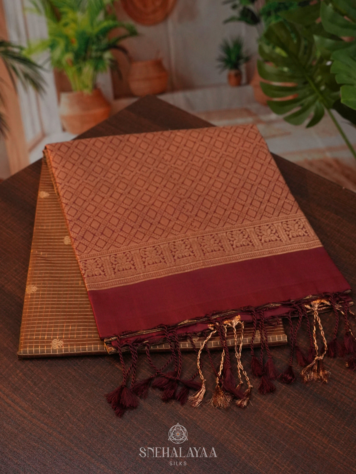 Brown Soft Silk Saree