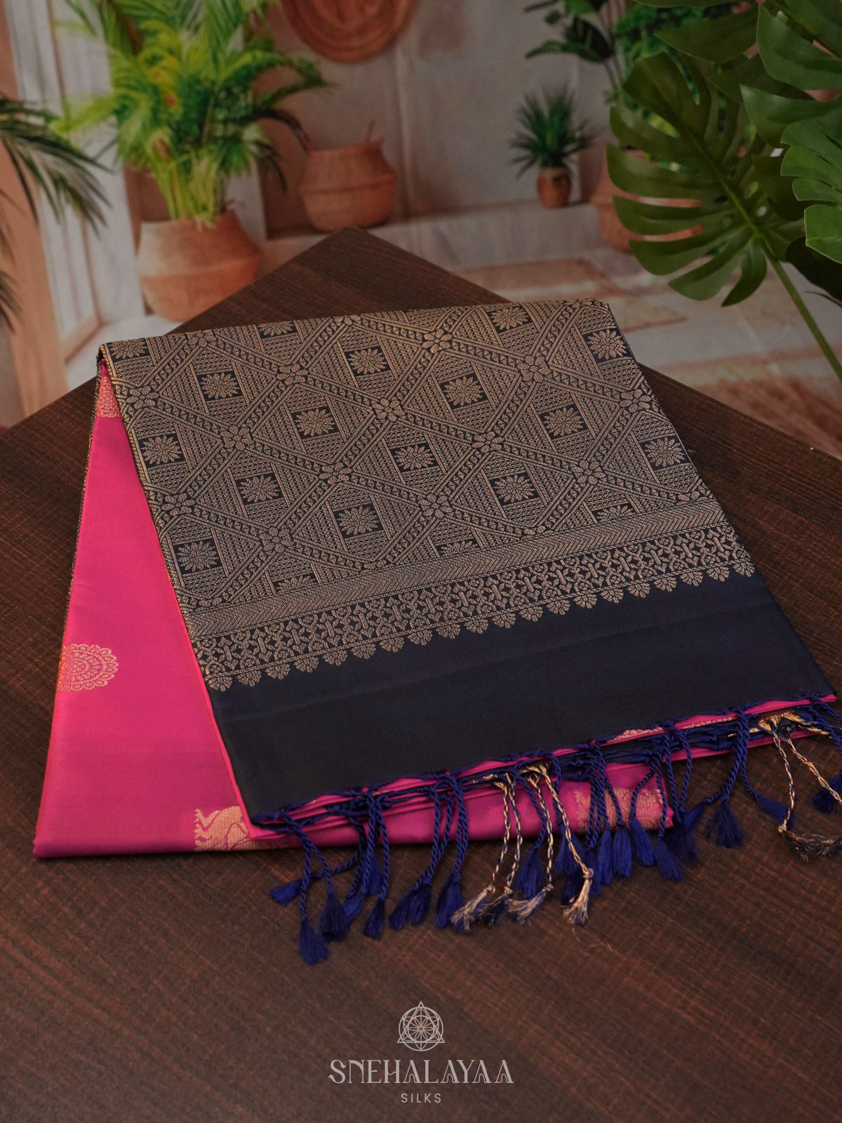 Pink Soft Silk Saree