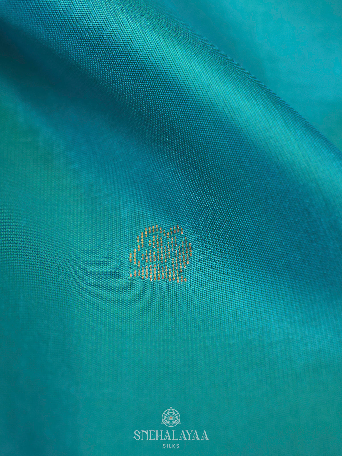 Peacock Blue Soft Silk Saree