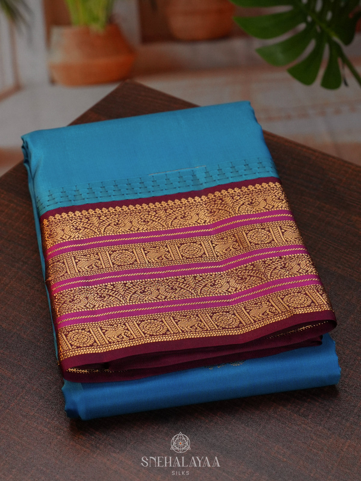Blue Kanjivaram Silk Saree