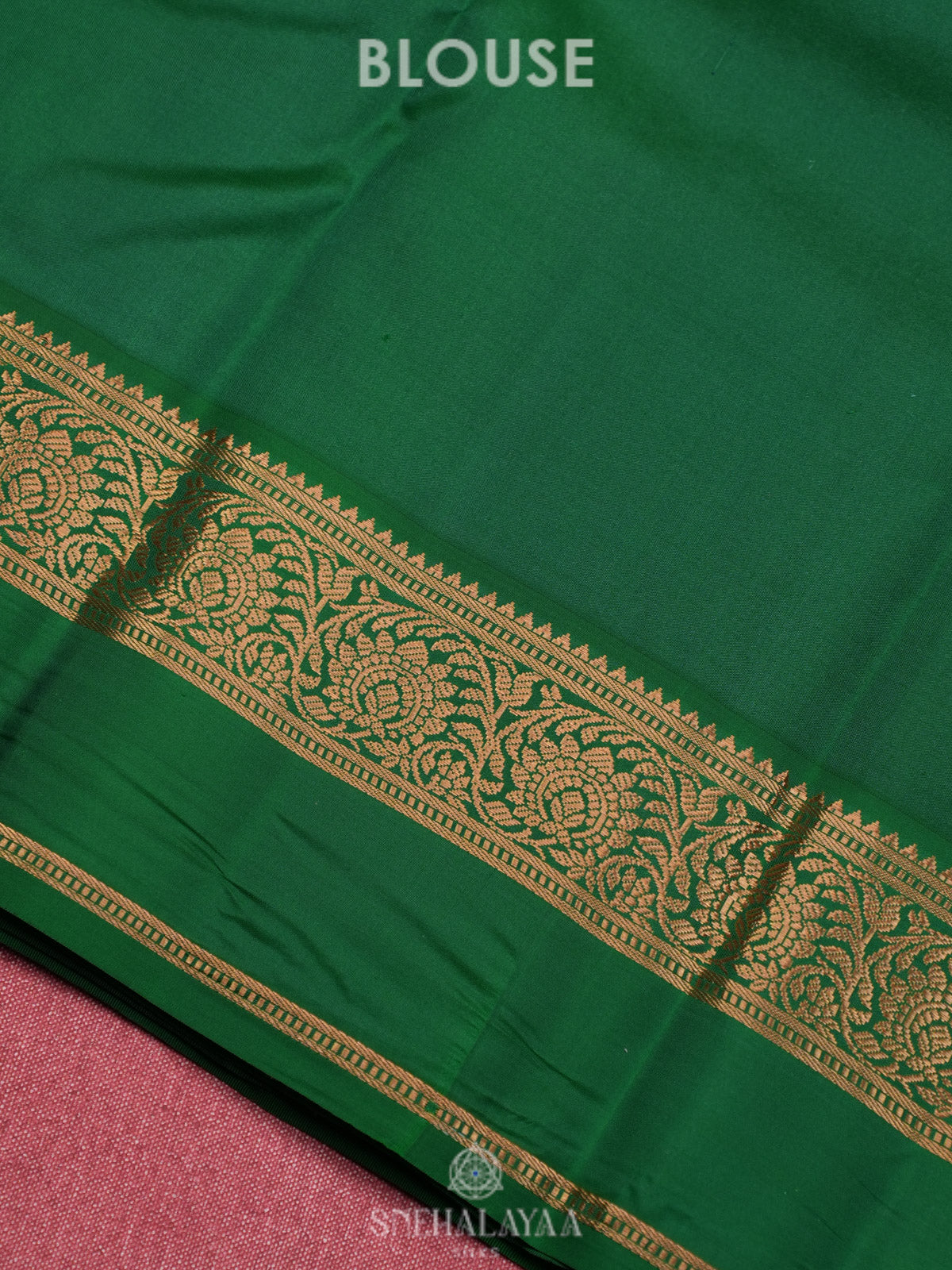 Rust Orange Kanjivaram Silk Saree