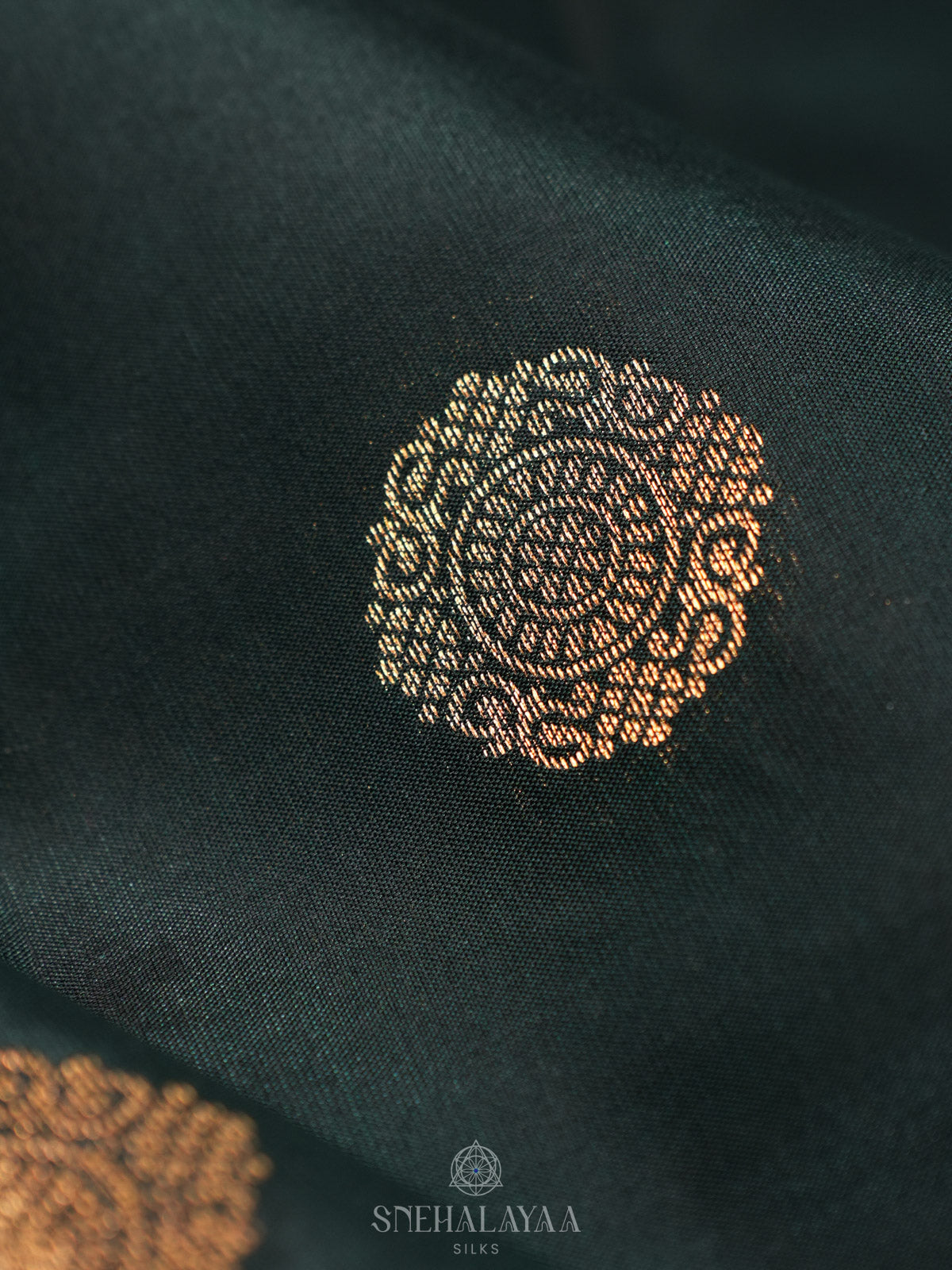 Forest Green Kanjivaram Silk Saree