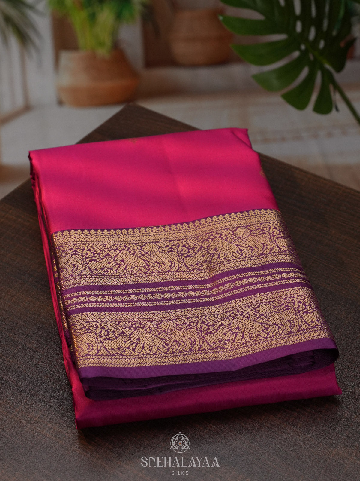 Pink Kanjivaram Silk Saree