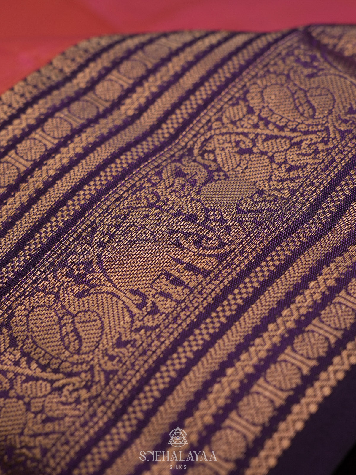 Purple Kanjivaram Silk Saree