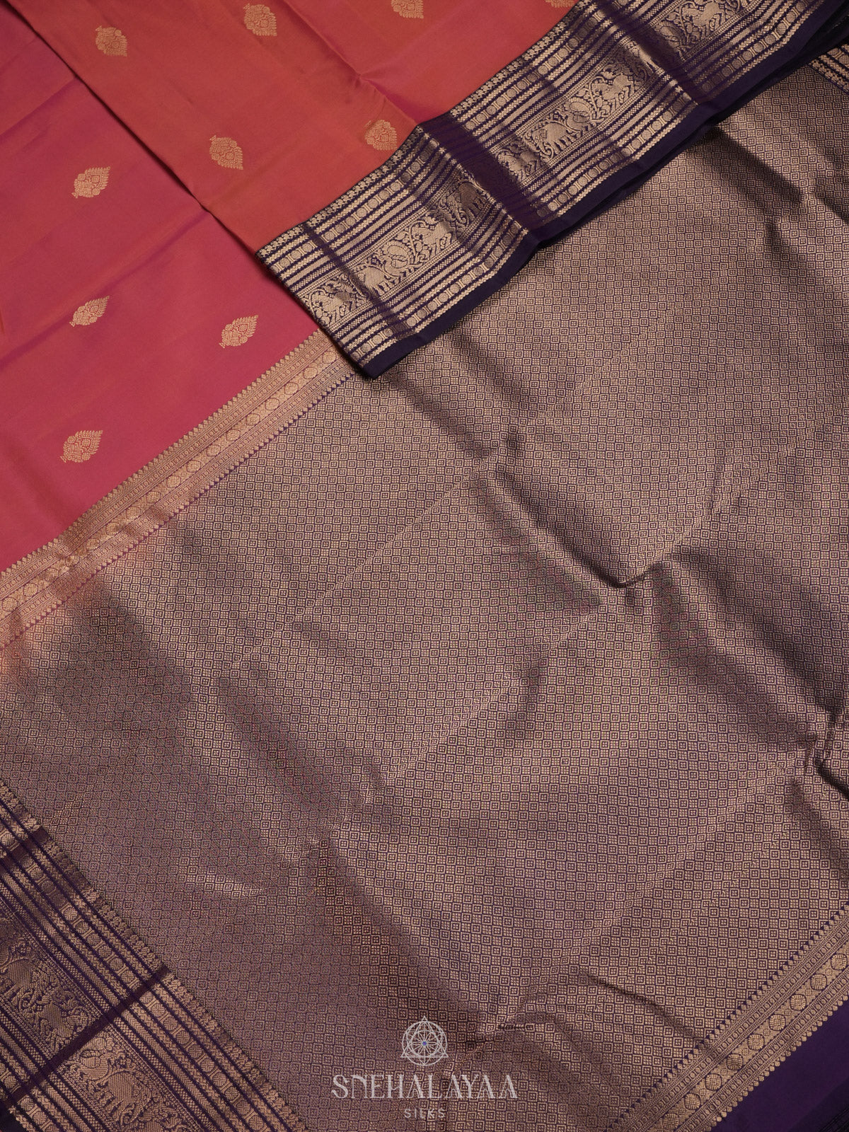 Purple Kanjivaram Silk Saree