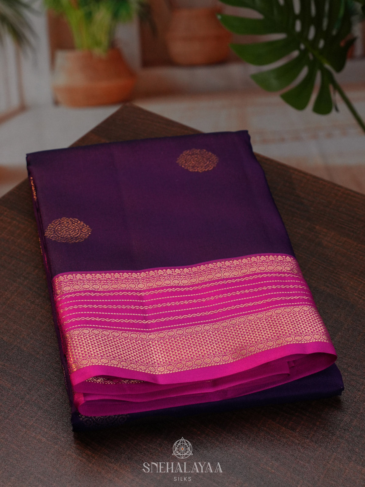 Purple Kanjivaram Silk Saree