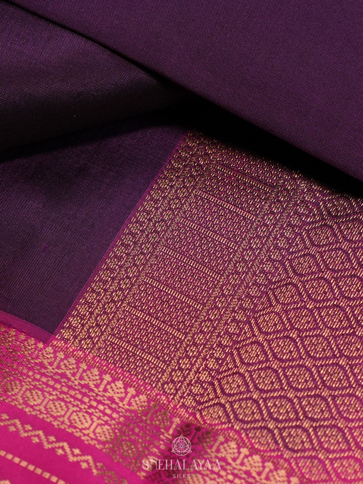 Purple Kanjivaram Silk Saree