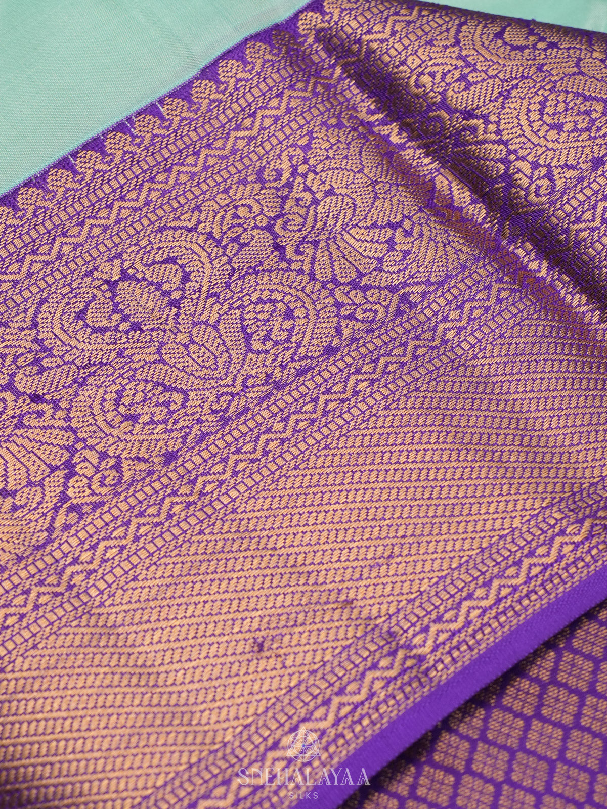 Mint Green Kanjivaram Silk Saree