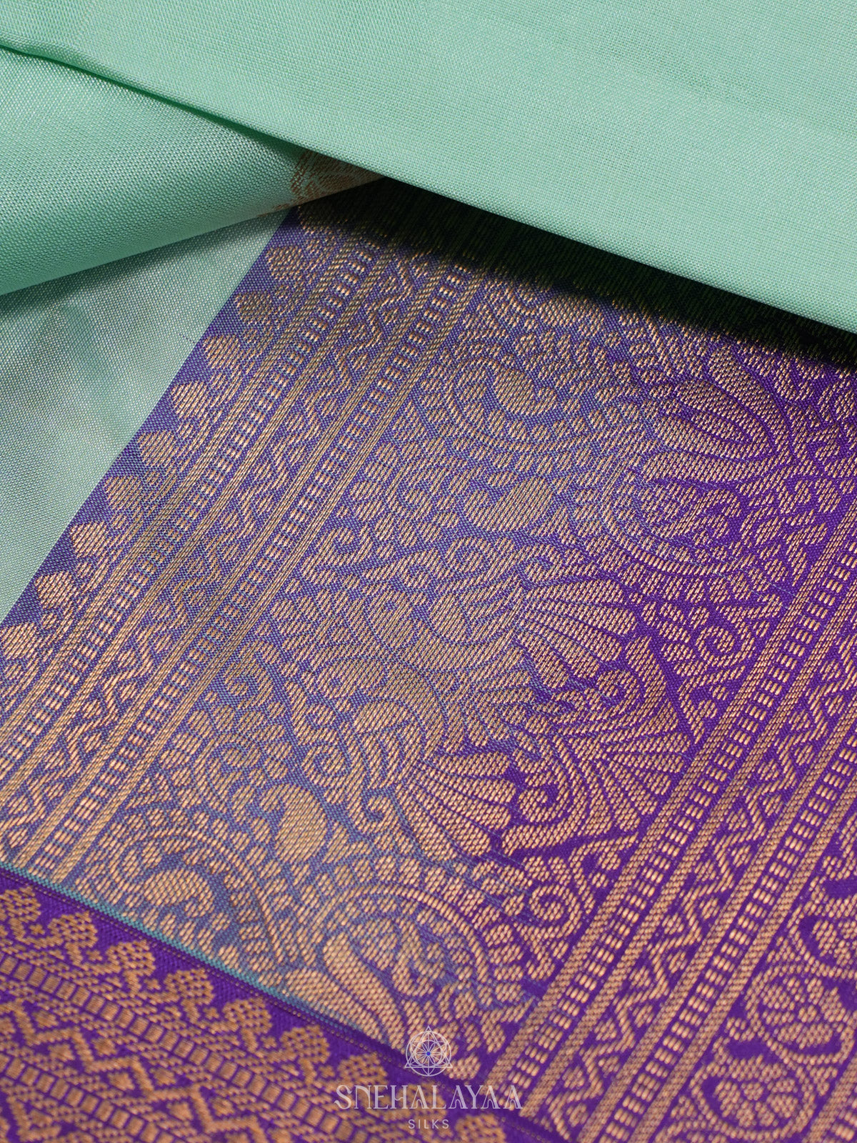 Mint Green Kanjivaram Silk Saree
