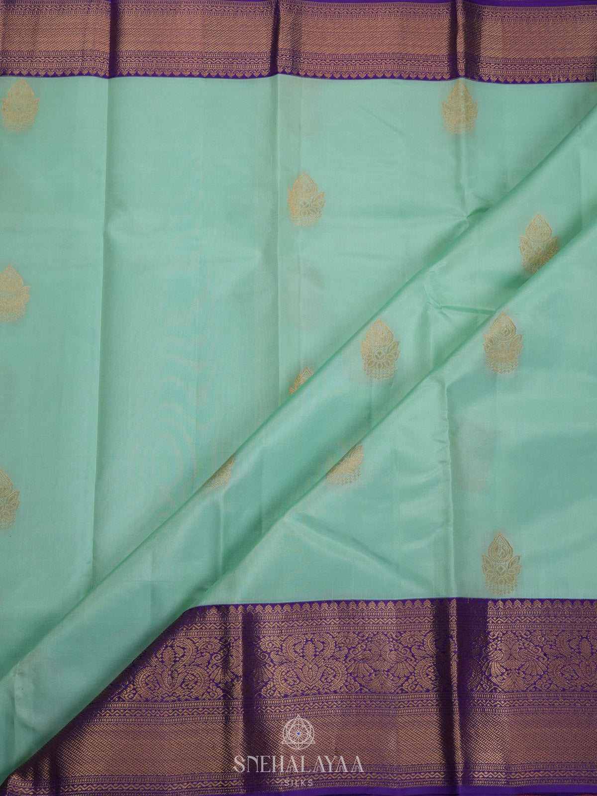 Mint Green Kanjivaram Silk Saree