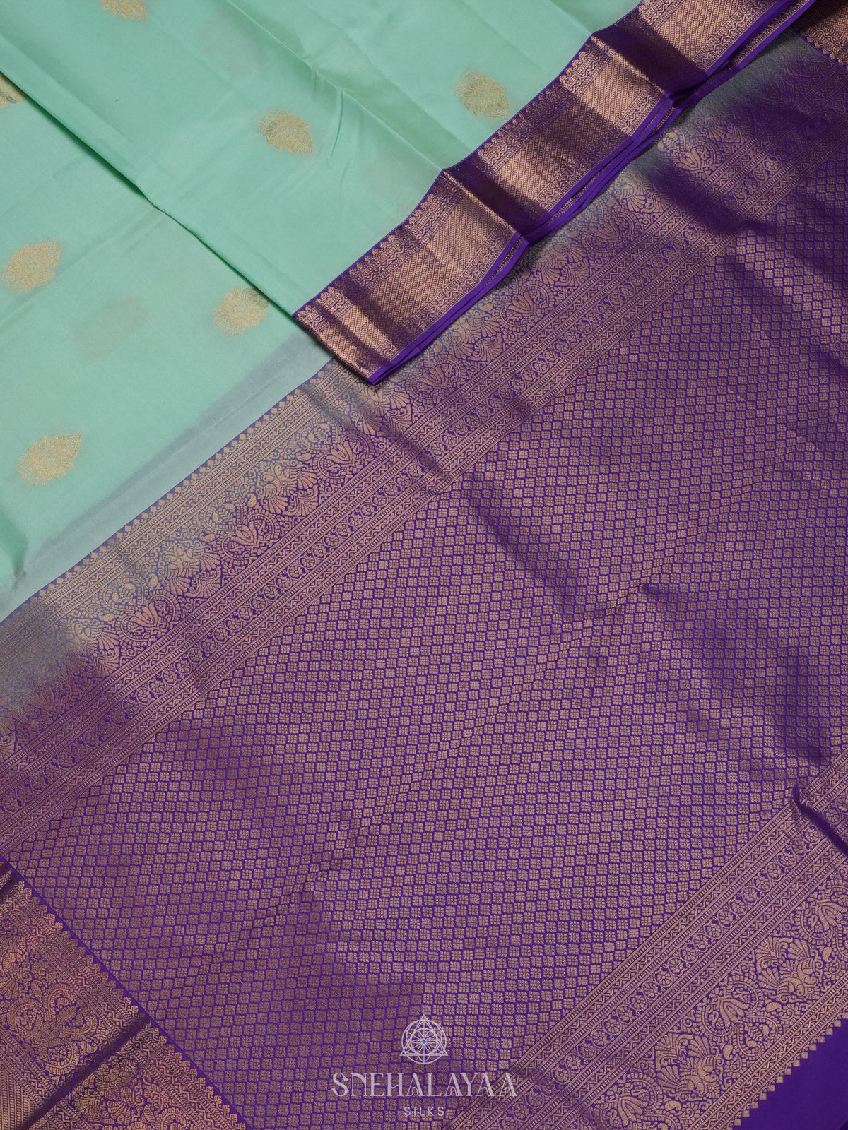 Mint Green Kanjivaram Silk Saree