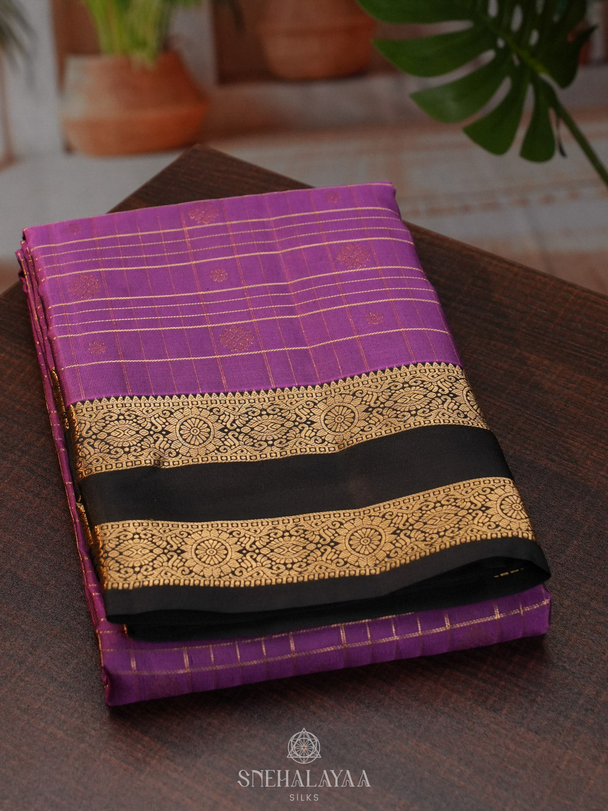 Purple Kanjivaram Silk Saree