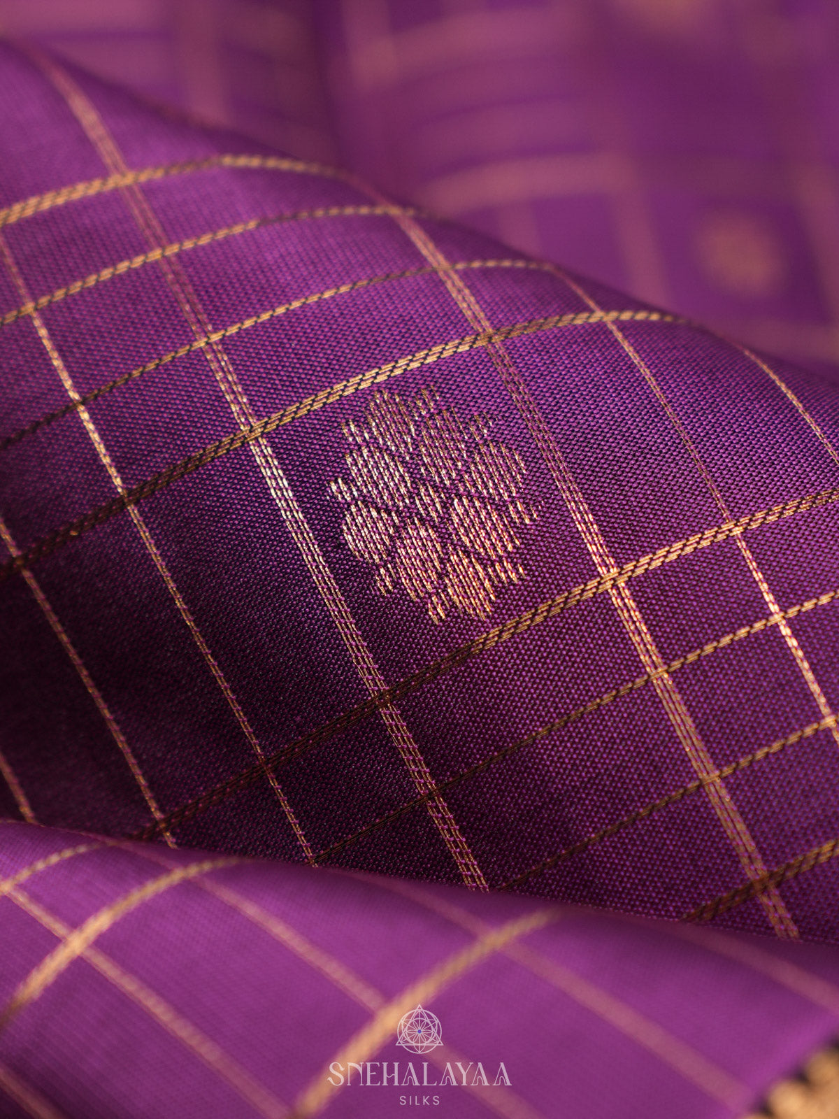 Purple Kanjivaram Silk Saree