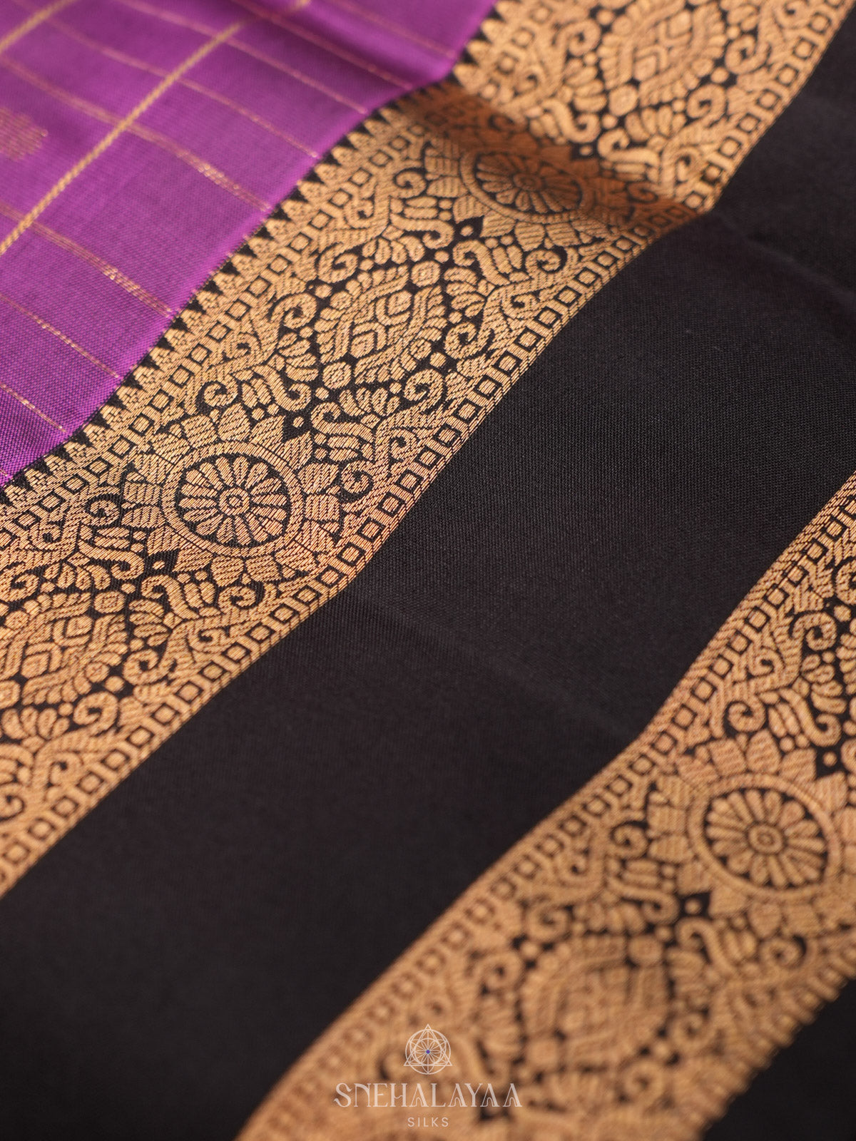 Purple Kanjivaram Silk Saree
