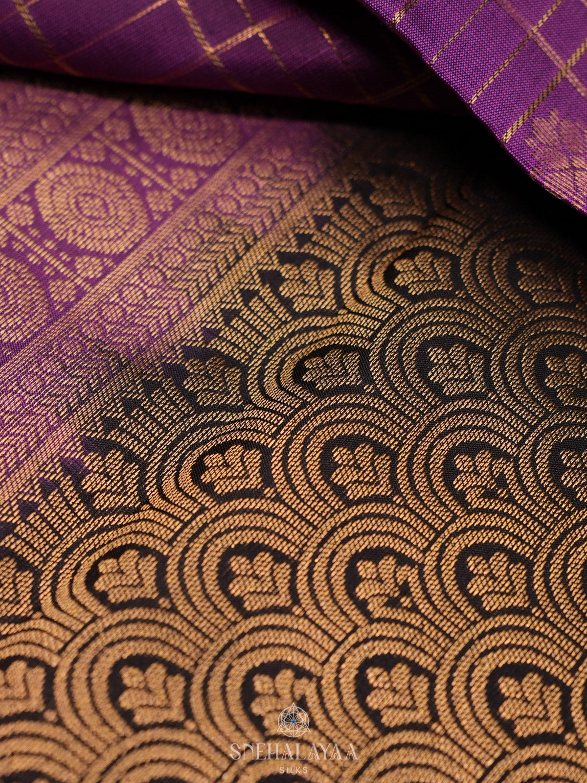 Purple Kanjivaram Silk Saree