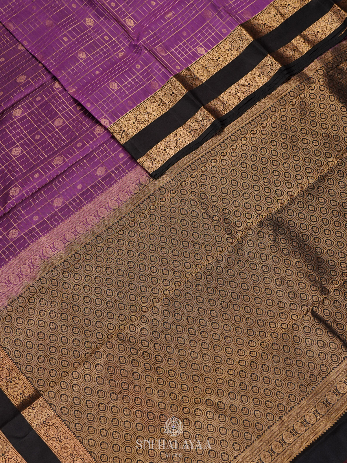 Purple Kanjivaram Silk Saree