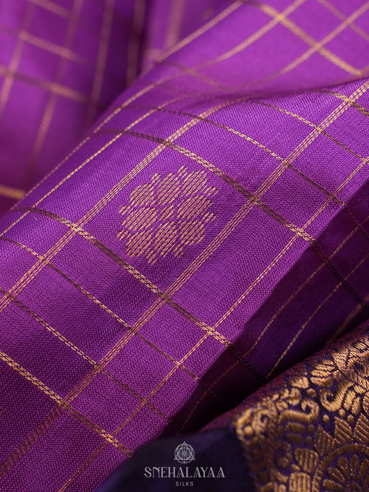 Purple Kanjivaram Silk Saree