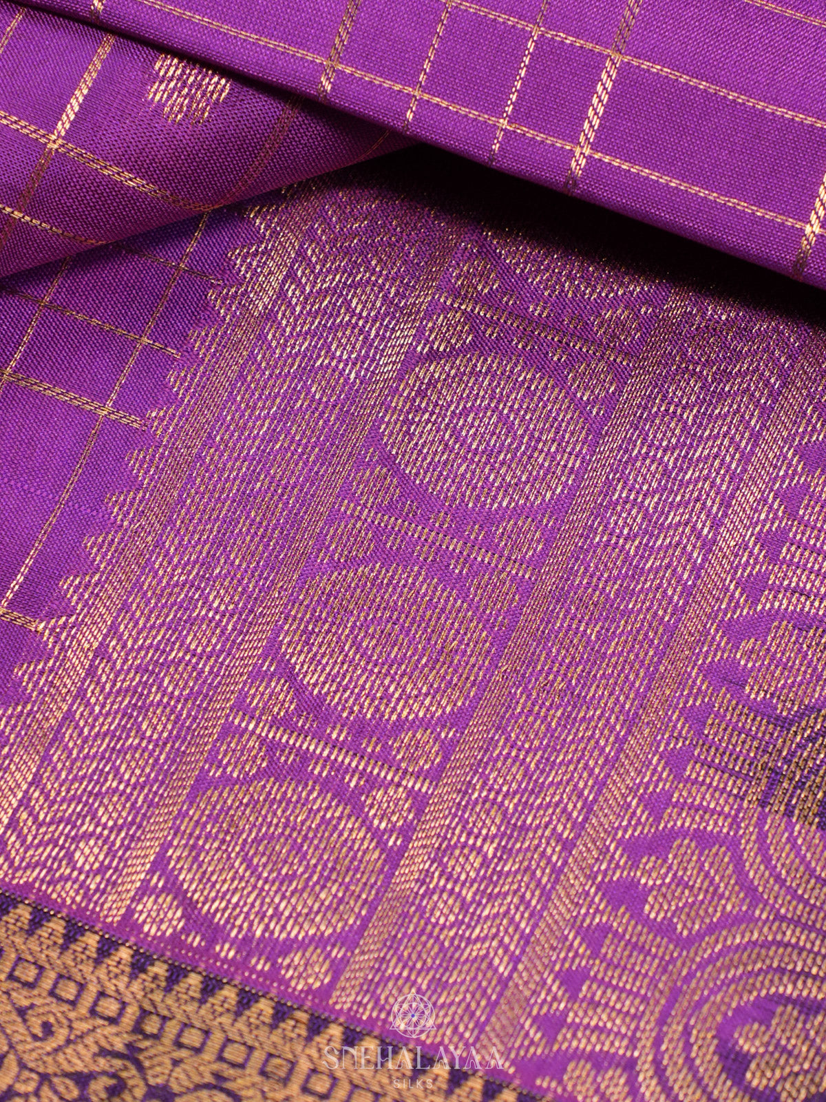 Purple Kanjivaram Silk Saree
