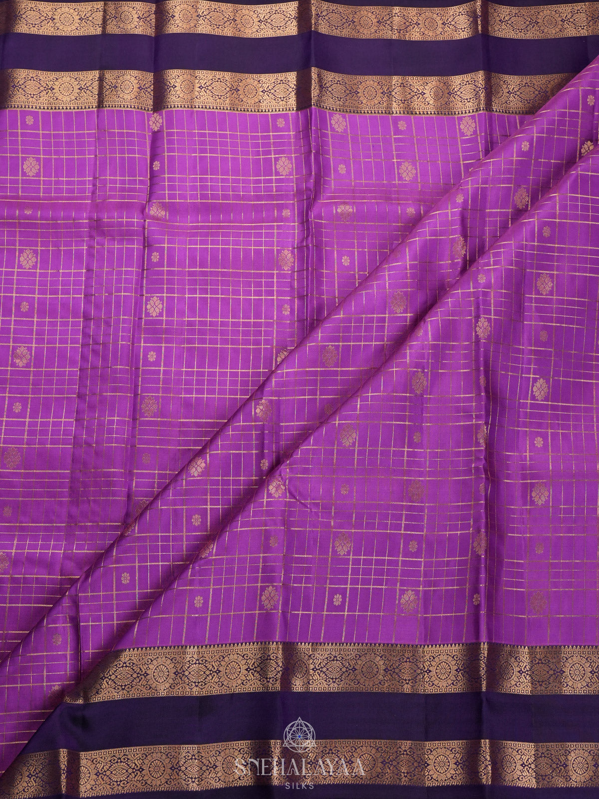 Purple Kanjivaram Silk Saree