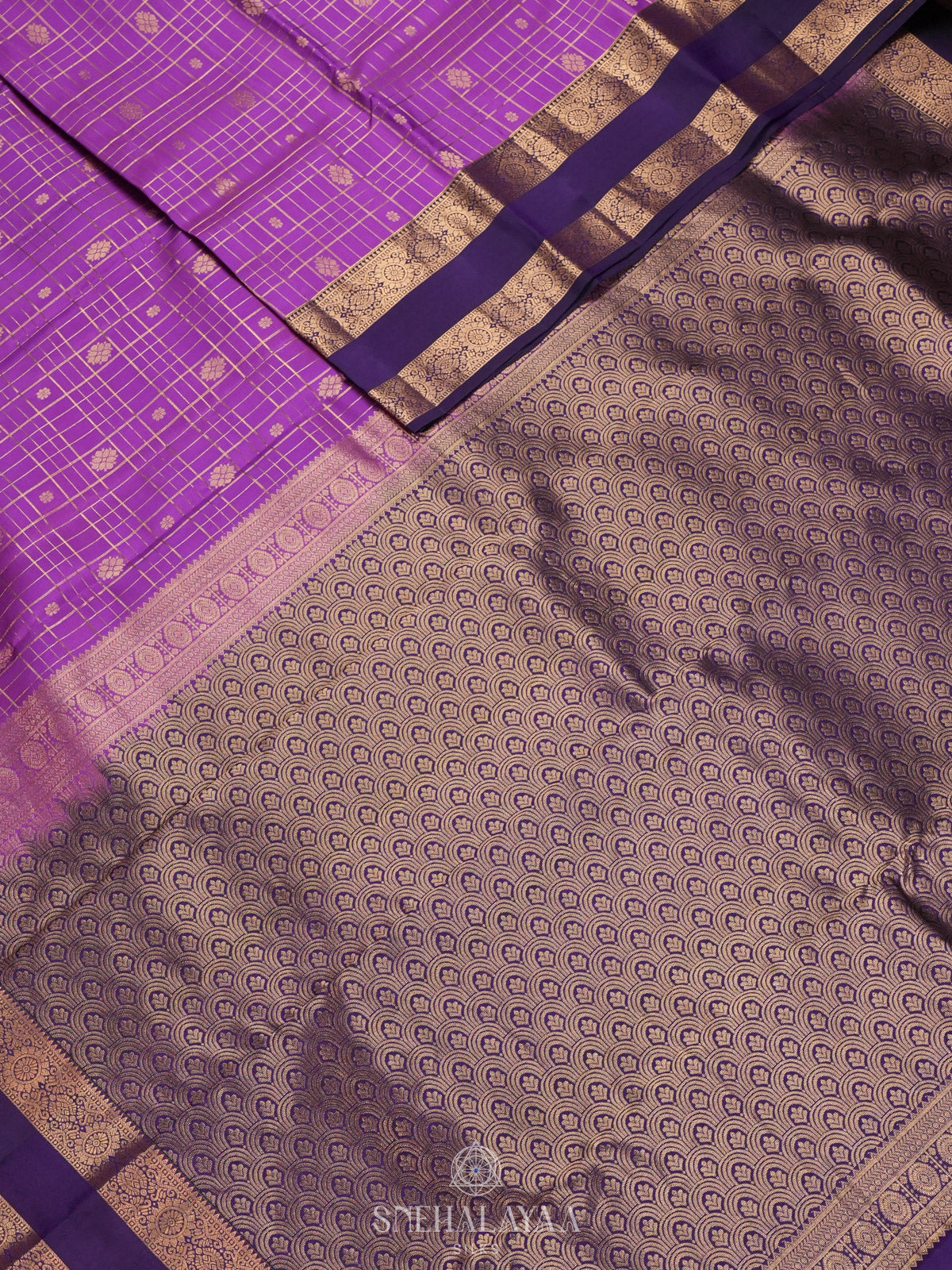 Purple Kanjivaram Silk Saree