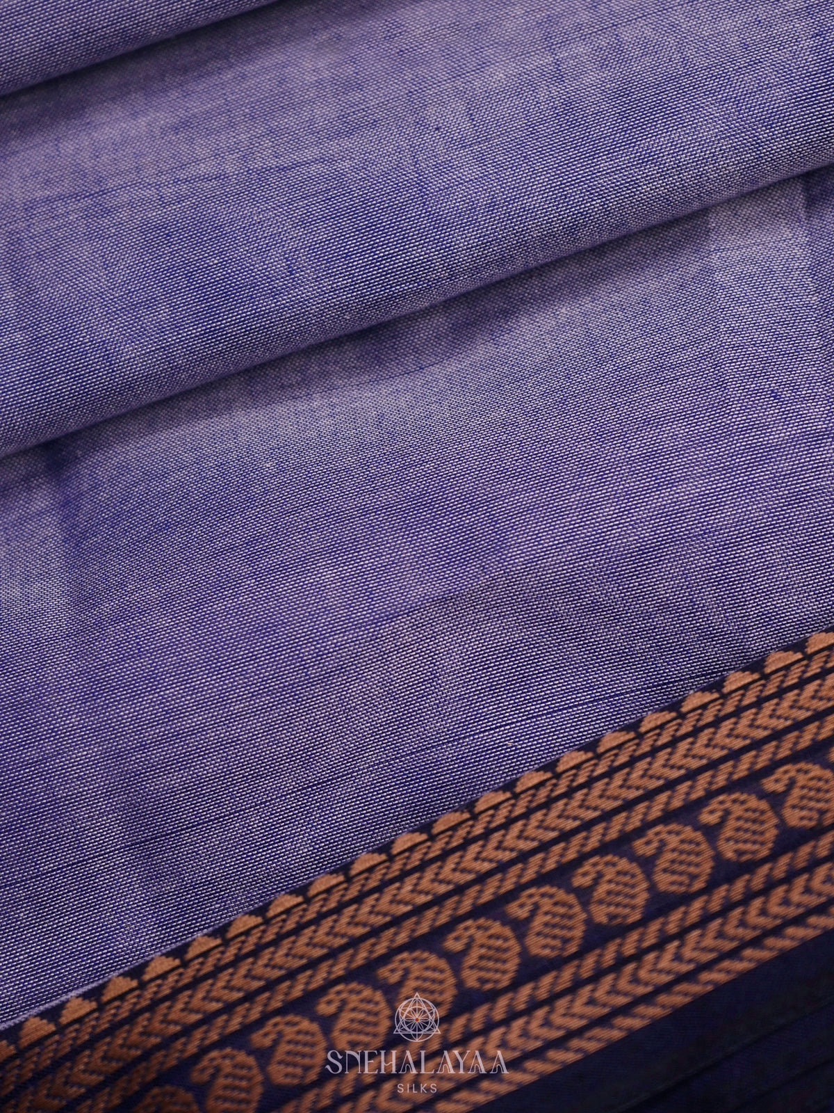 Lavender Narayanpet Cotton Saree without Blouse