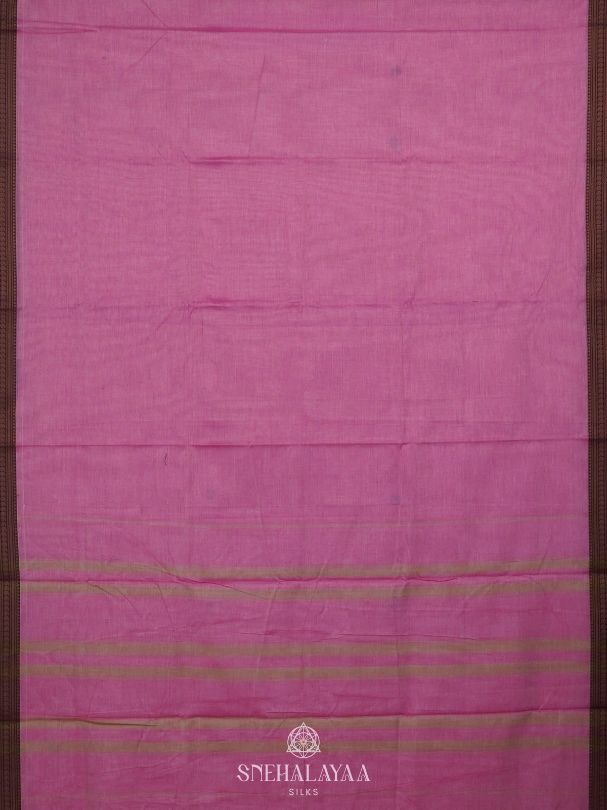 Pale Pink Narayanpet Cotton Saree without Blouse