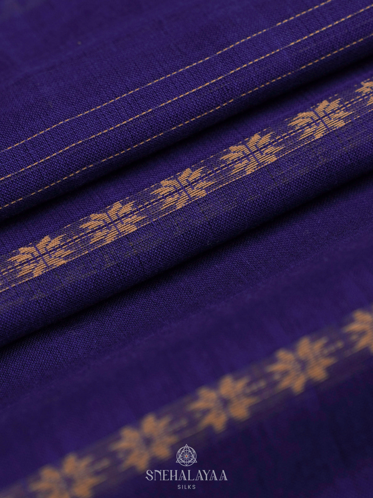 Royal Blue Narayanpet Cotton Saree without Blouse