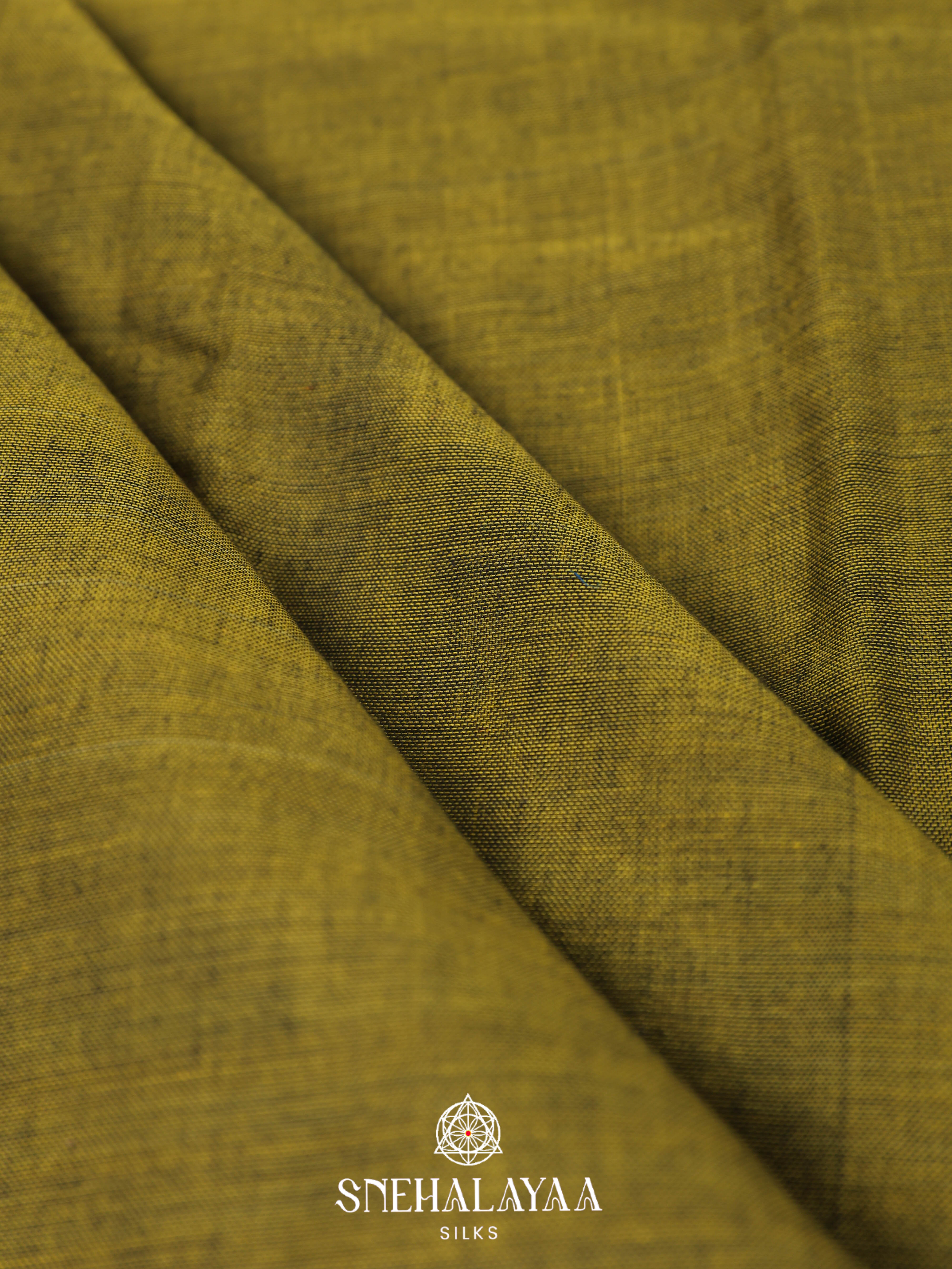 Chartreuse Green Narayanpet Cotton Saree