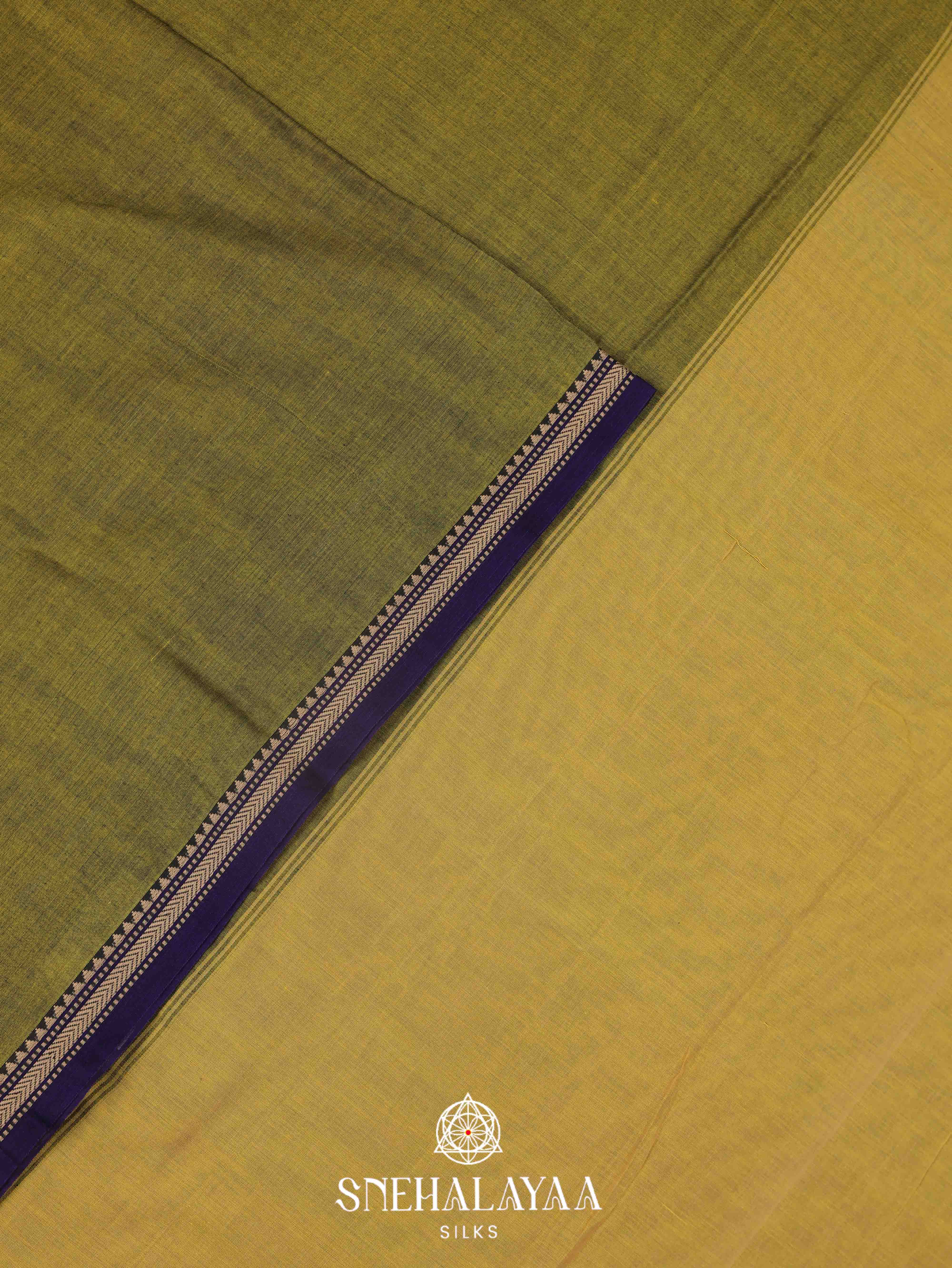 Chartreuse Green Narayanpet Cotton Saree