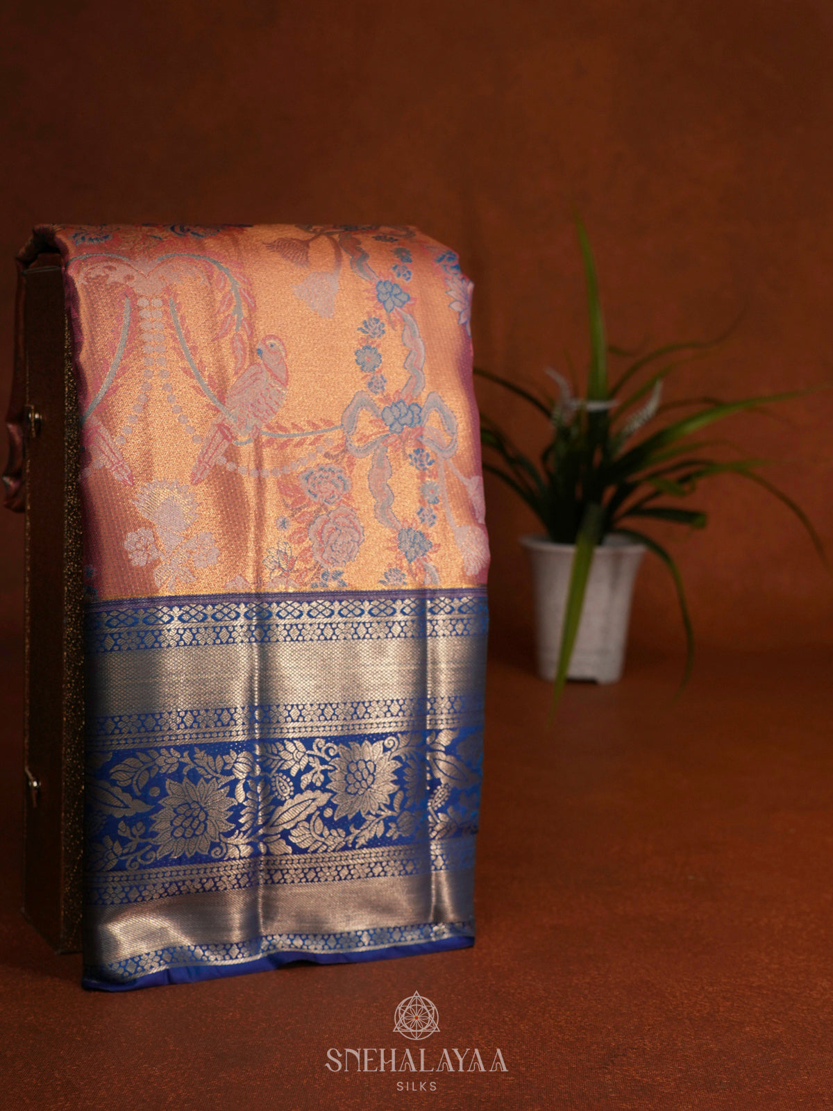 Rose Pink Art Silk Saree