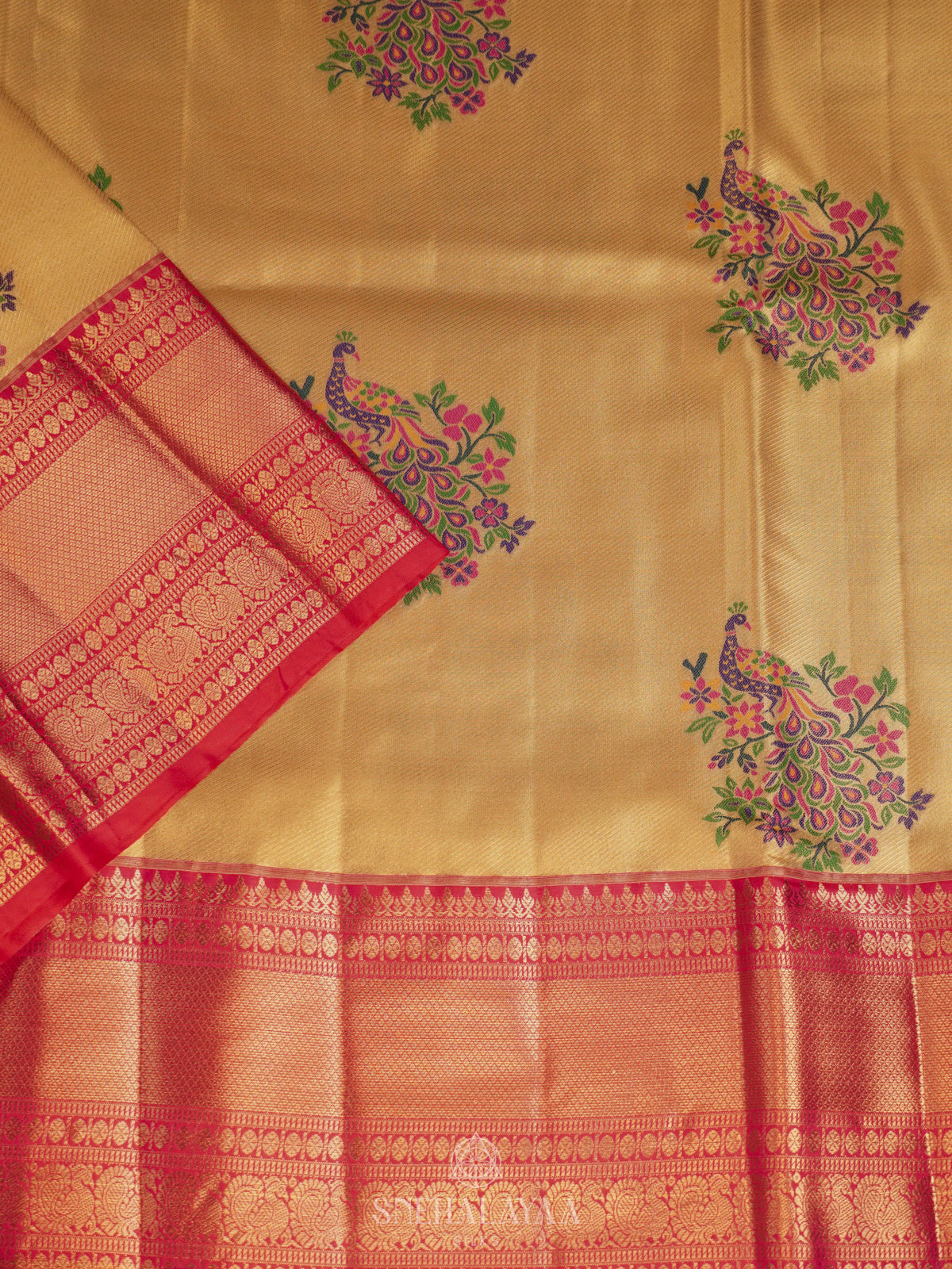 Yellow Art Silk Saree