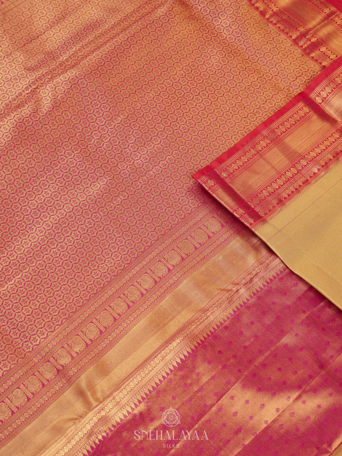 Yellow Art Silk Saree
