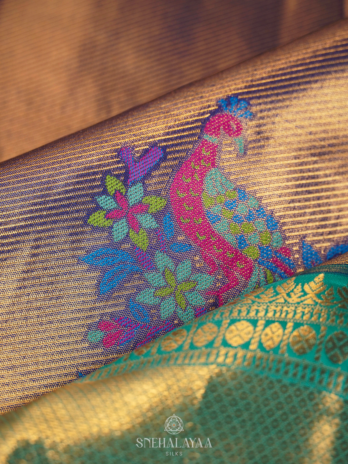 Matalic Gold Art Silk Saree