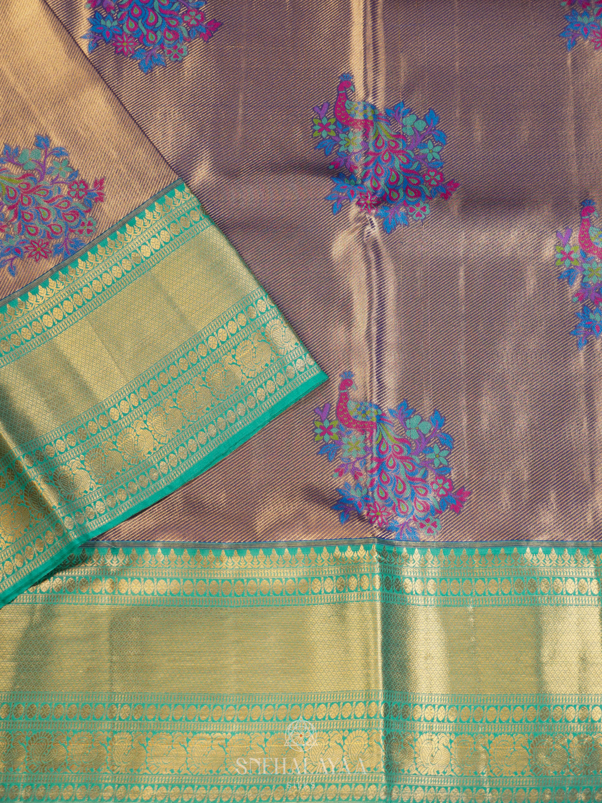 Matalic Gold Art Silk Saree