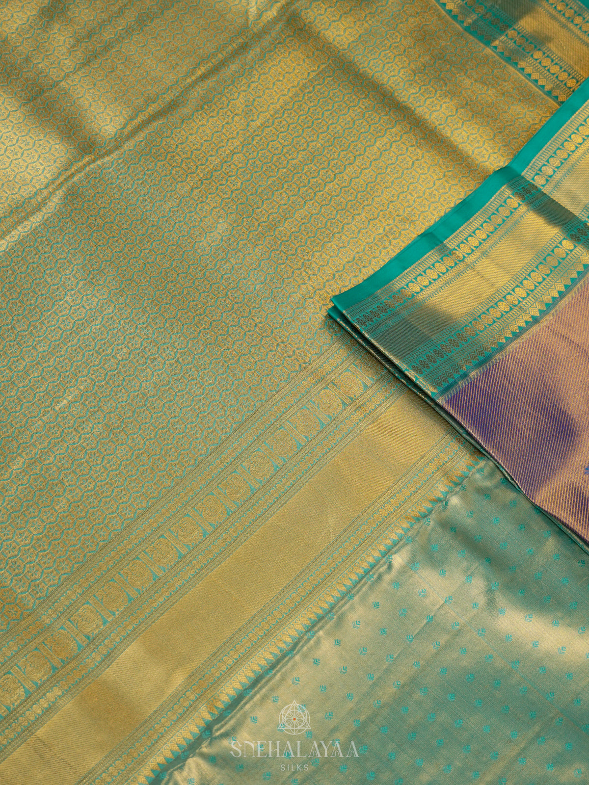 Matalic Gold Art Silk Saree