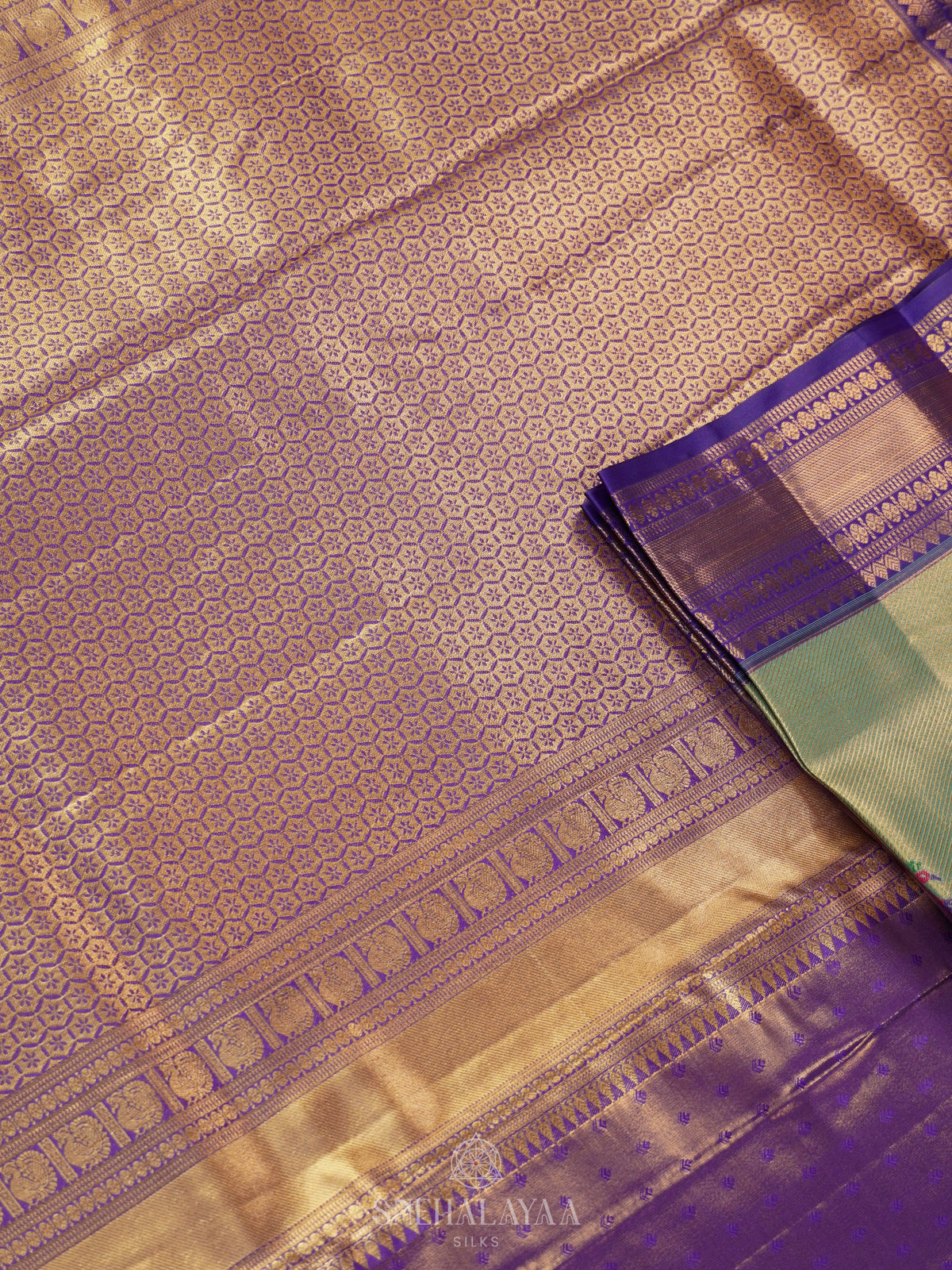 Lime Green Art Silk Saree