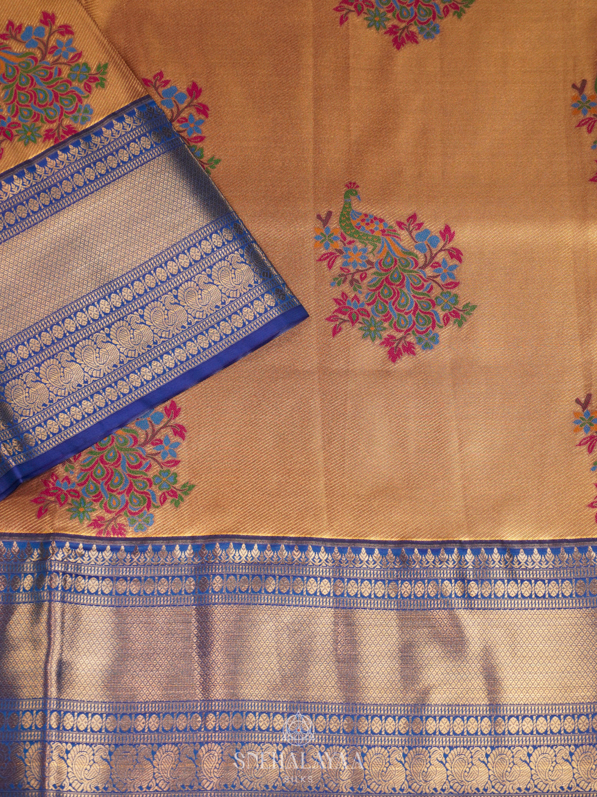 Orange Art Silk Saree