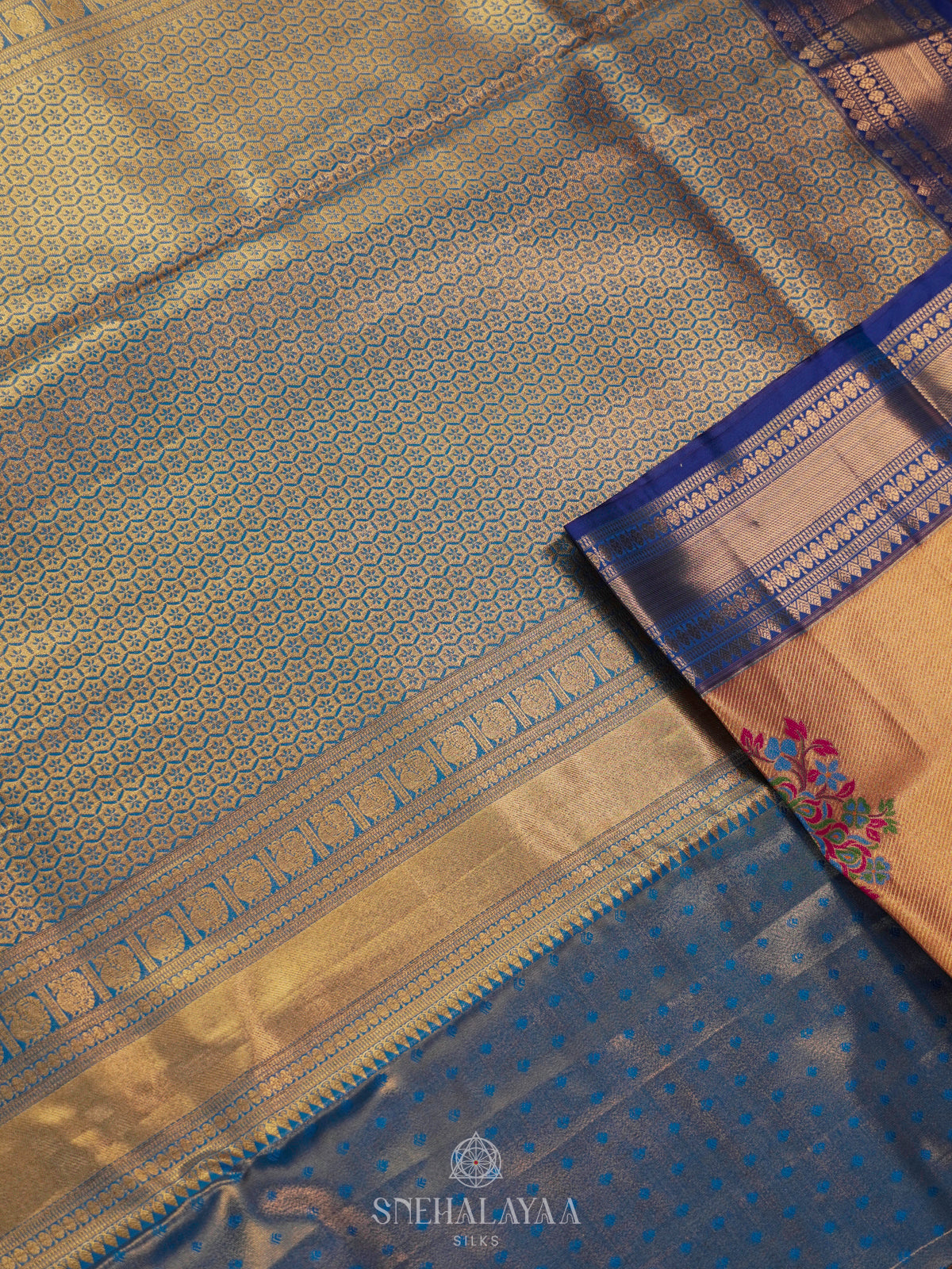 Orange Art Silk Saree