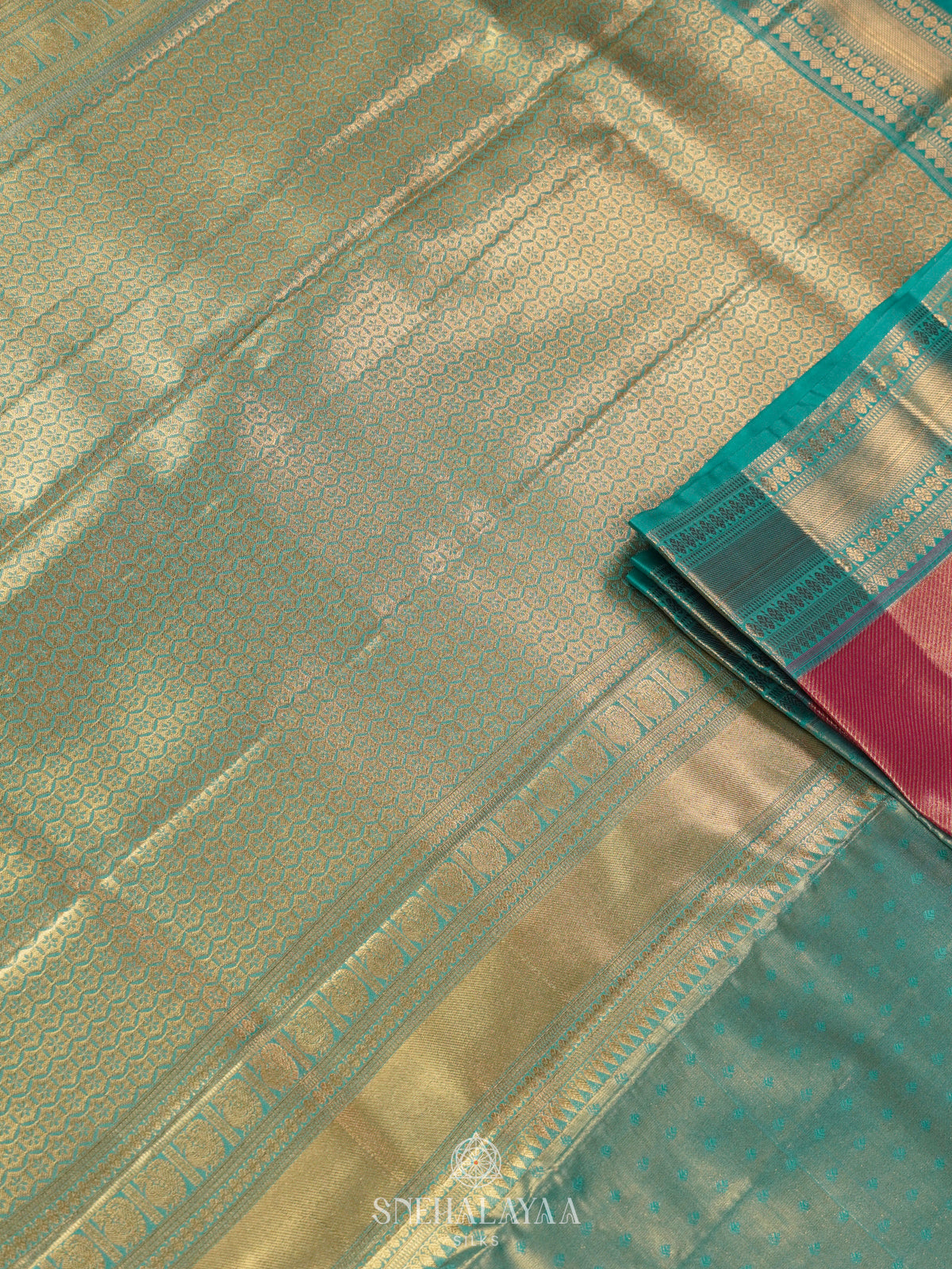 Peach Art Silk Saree