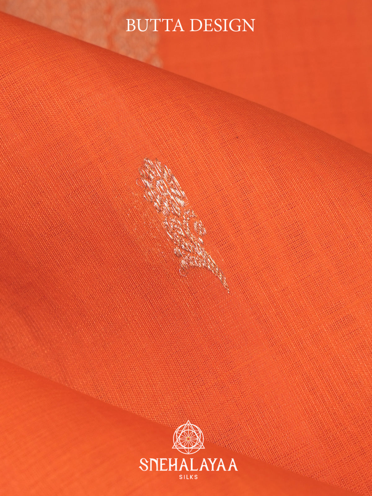 Orange Kanchi Kora Silk Saree with Pink Zari Border